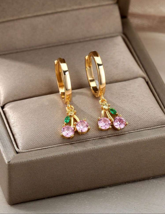Cherry Pink Earrings