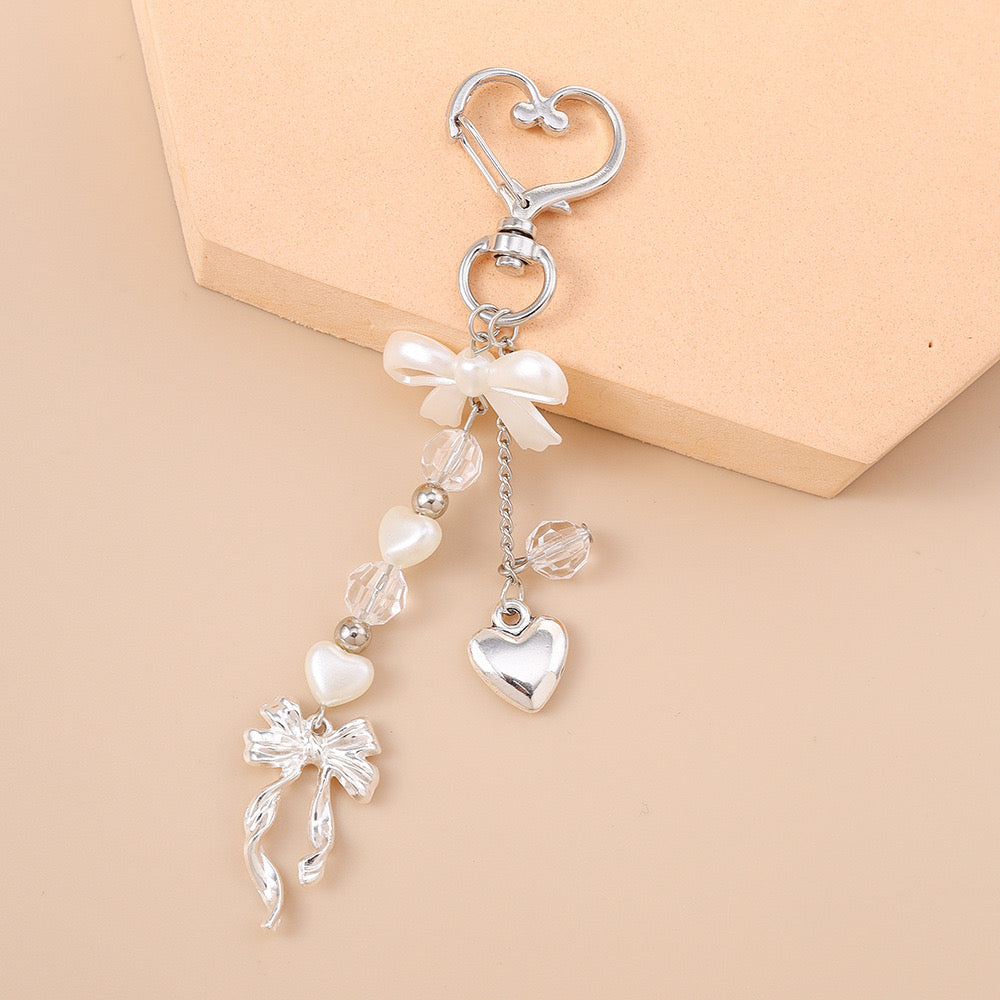 Pearl Bow Keychain