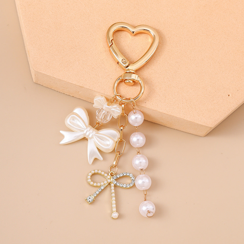 Pearl Bow Keychain