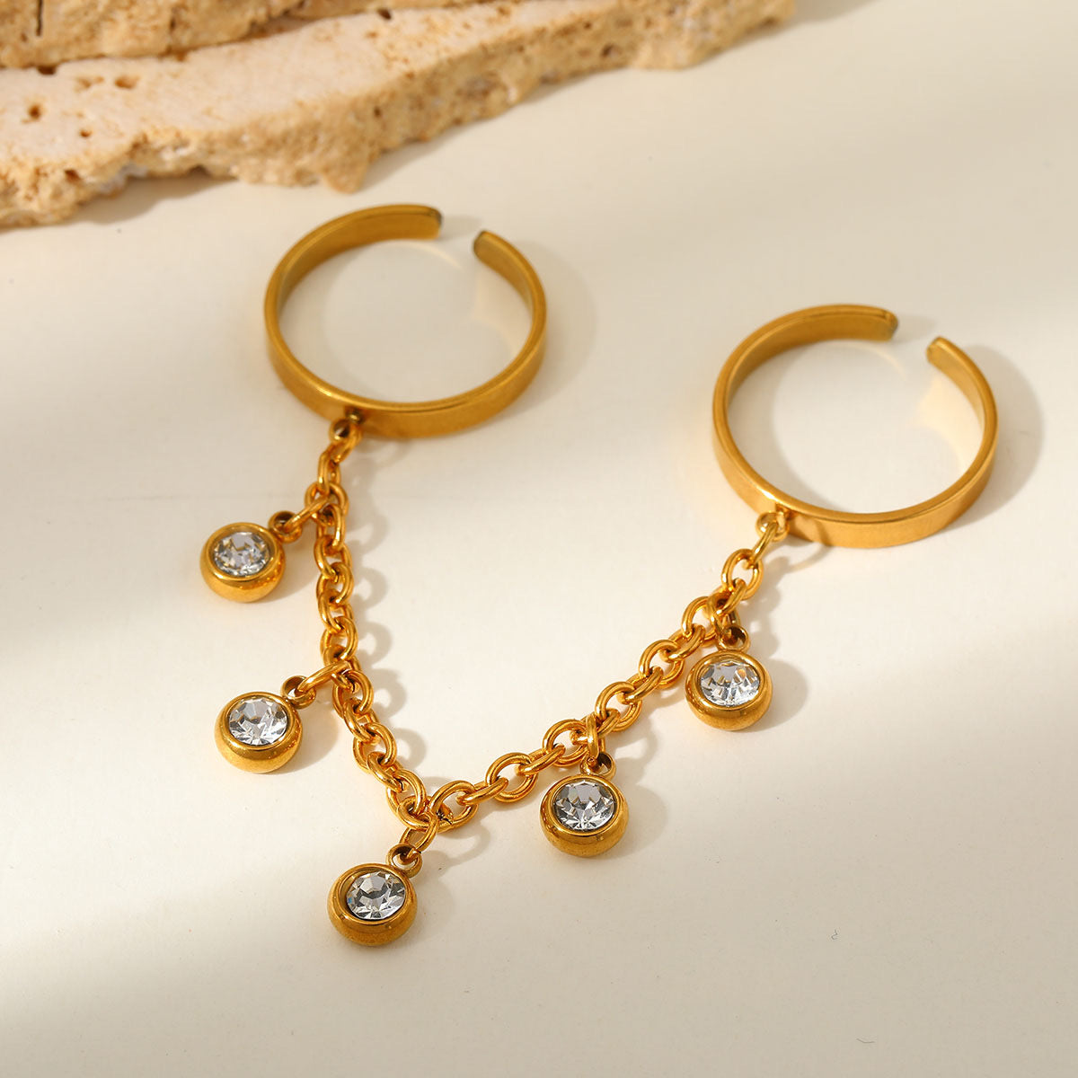 Golden Drops Ring
