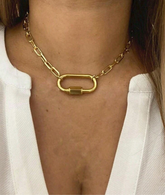 Golden Oval Necklace
