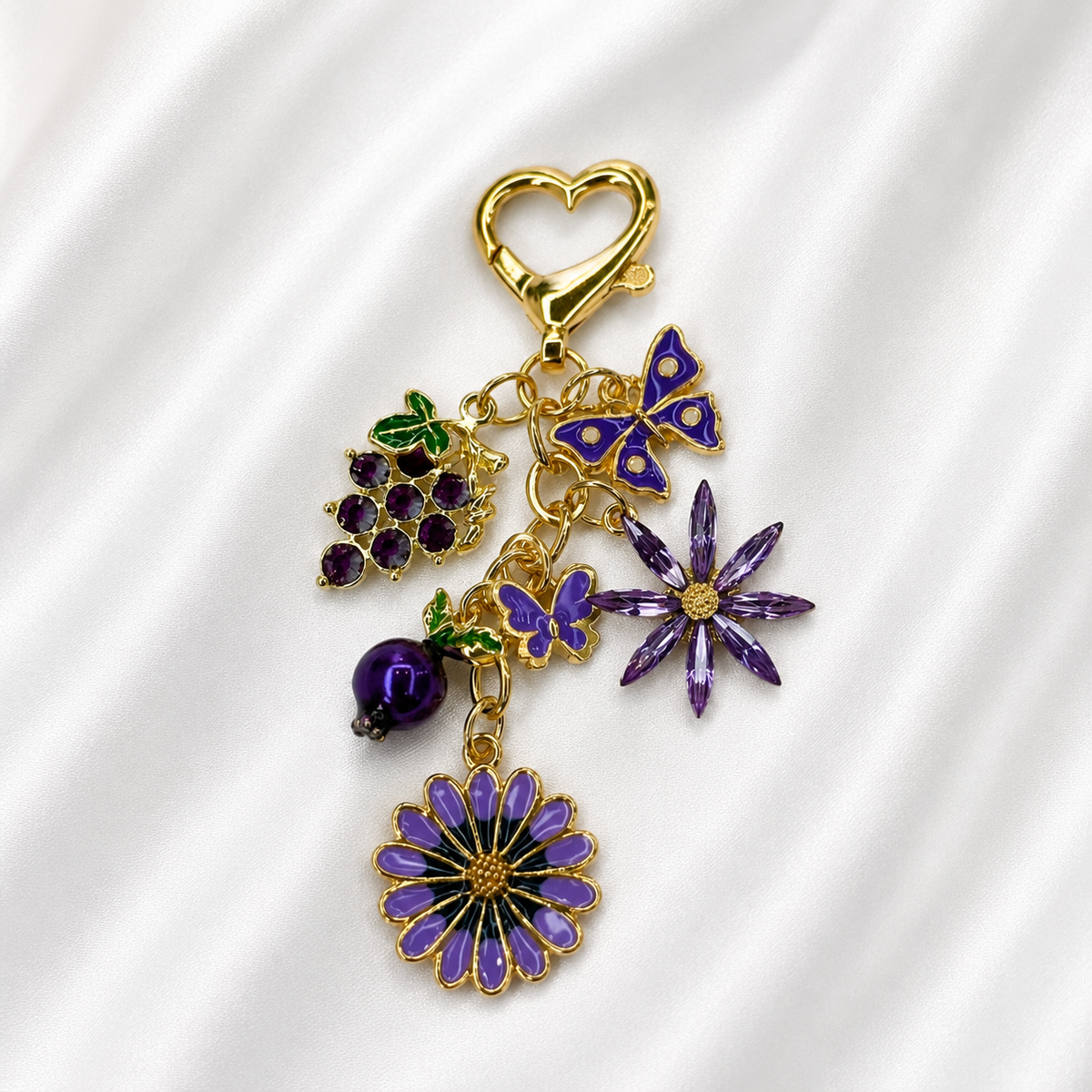 Keychain Purple Garden